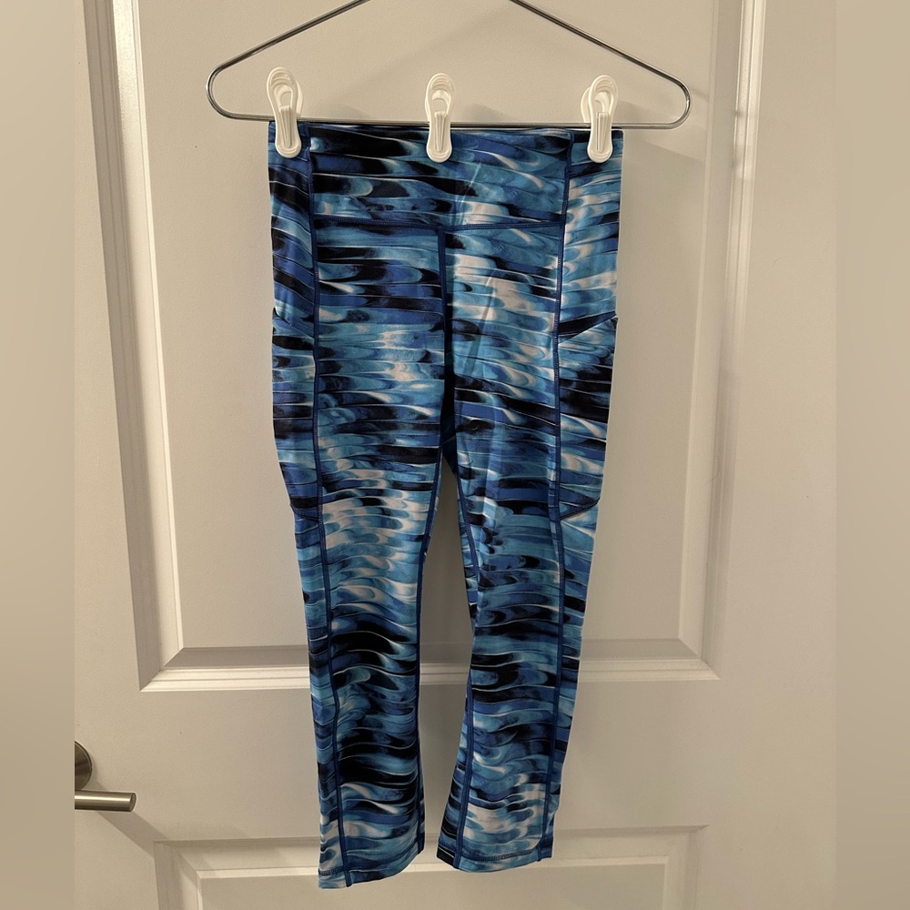 lululemon athletica Blue Wave Pattern Leggings